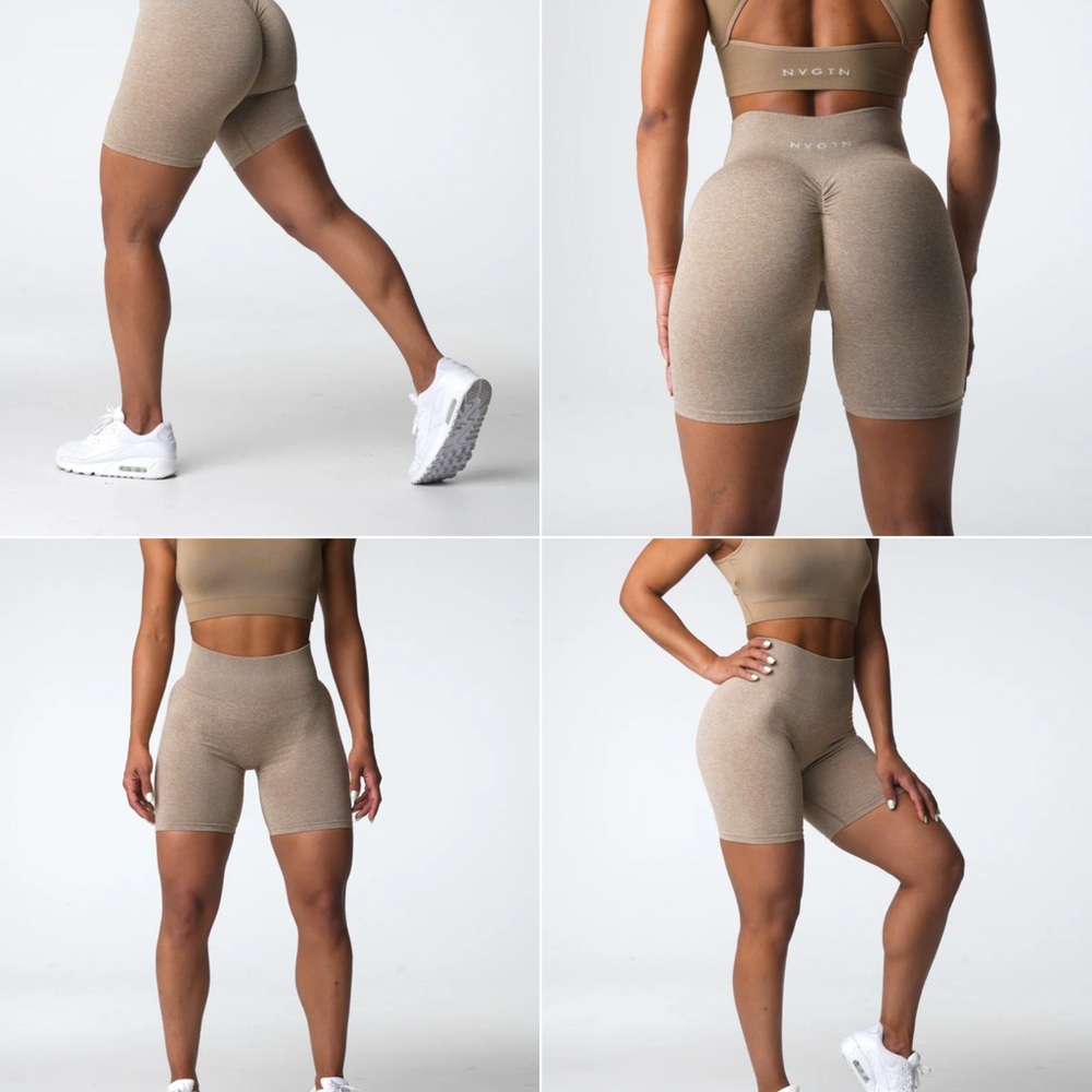 Women's Tan Biker Shorts
